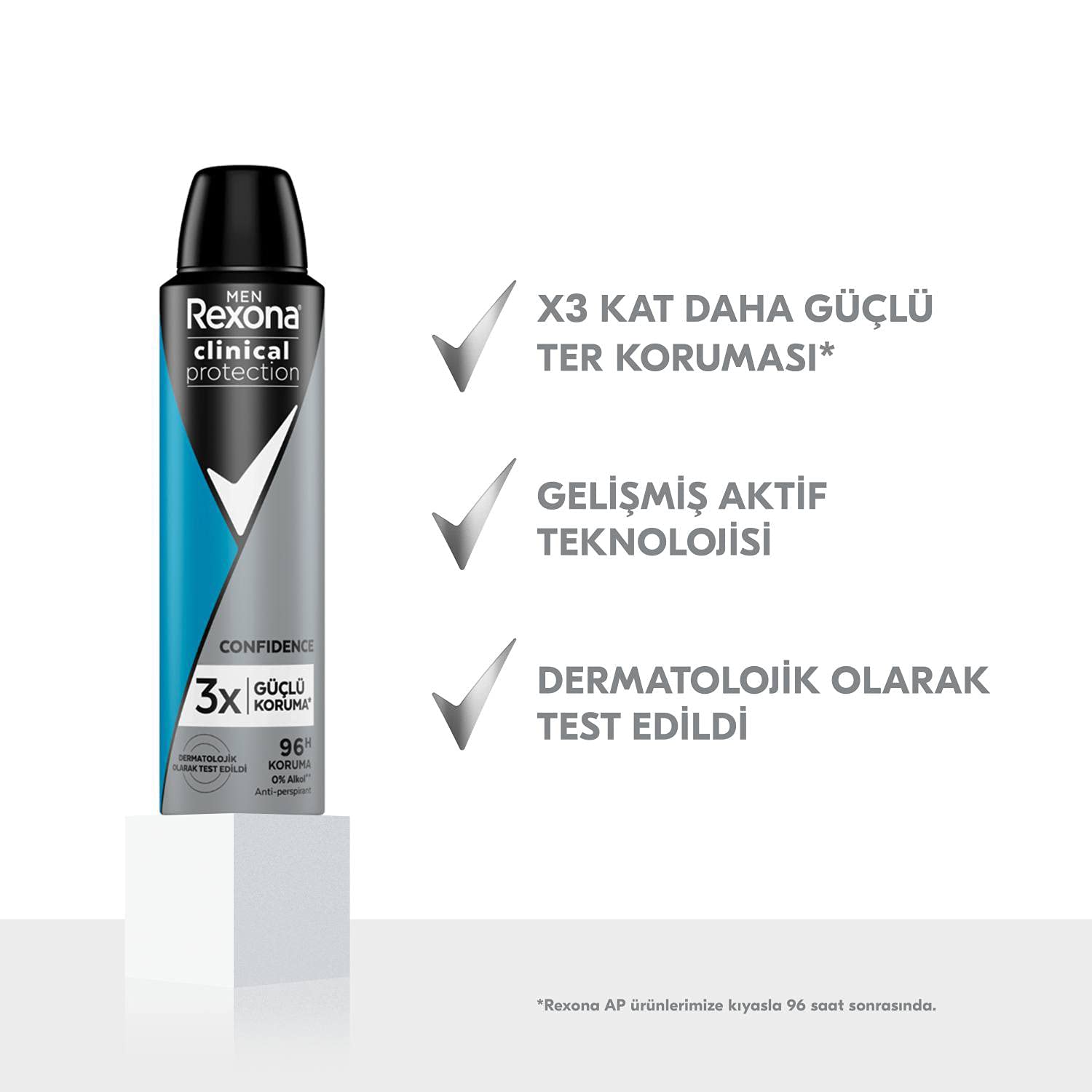 Rexona Men Clinical Protection Erkek Sprey Deodorant Confidence 150 ml 2li paket