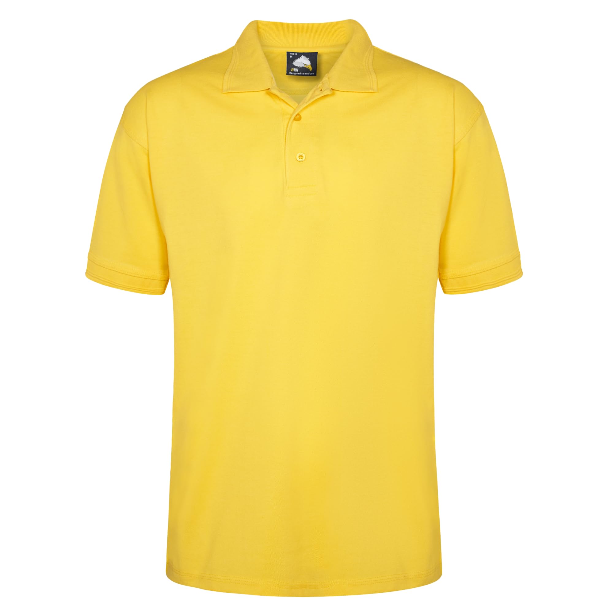 ORN Polo Shirt for Men Adult, Heavyweight Polo T-Shirt for Work & Casual Wear, Hard-Wearing Premium Quality Mens Workwear Poloshirt, 1150-Yellow, M