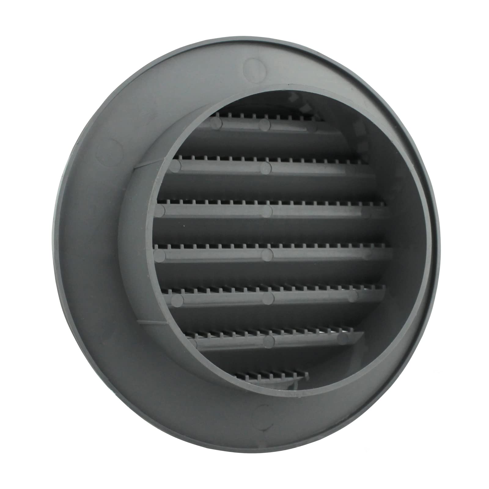 VONLIS® Ventilatierooster met afsluitrooster antraciet rooster toevoerlucht afvoerlucht ontluchting insectenbescherming rond - 90 mm