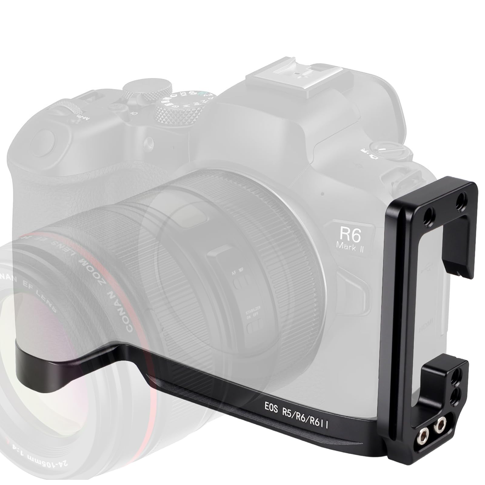 Staffa A L Per Impugnatura R5/R6/R5C/R6 Mark II Estensibile Con Piastra Arca-Swiss Nero