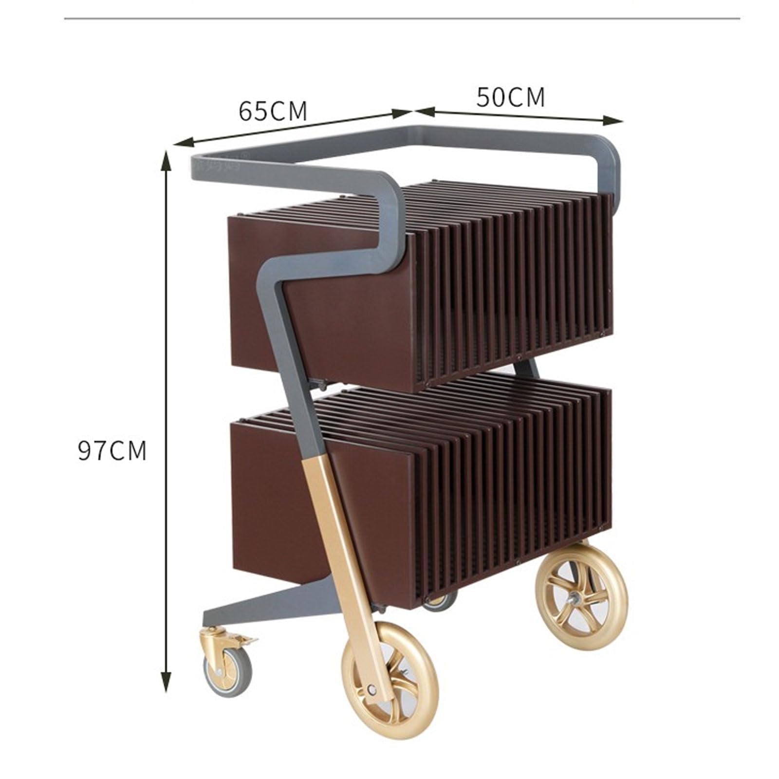 Carrello Bar su Ruote, Carrello in Metallo a 2 Ripiani per Cucina e Sala da Pranzo, Ideale per conservare Vino e Bevande, Perfetto per arredare la casa e intrattenere Gli Ospiti.
