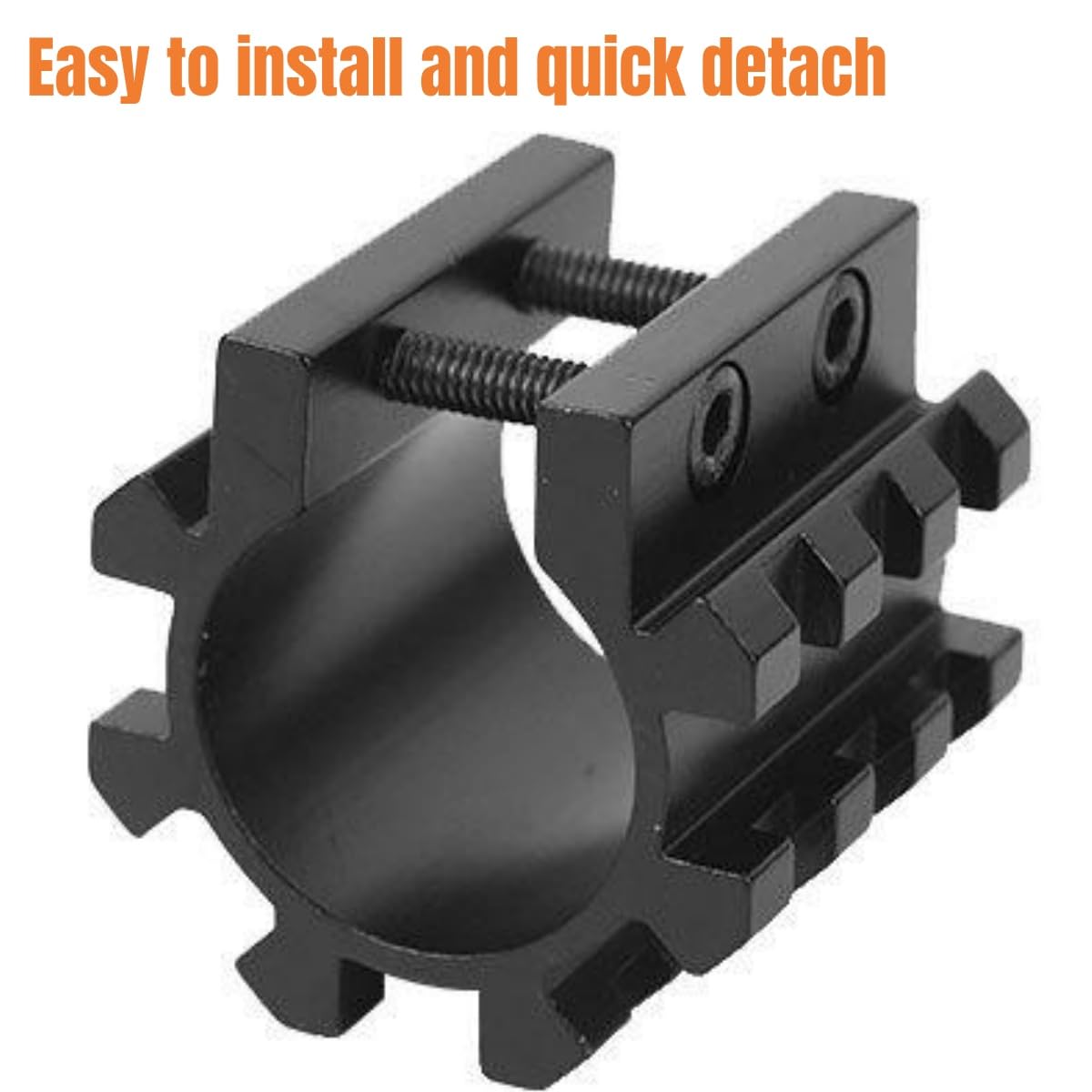 Supporto per tubo da 25 mm a 5 posizioni - Torcia elettrica a tre binari in alluminio regolabile e impugnatura laser per fucile calibro 12 - Compatibile con P.icatinny - Sgancio rapido