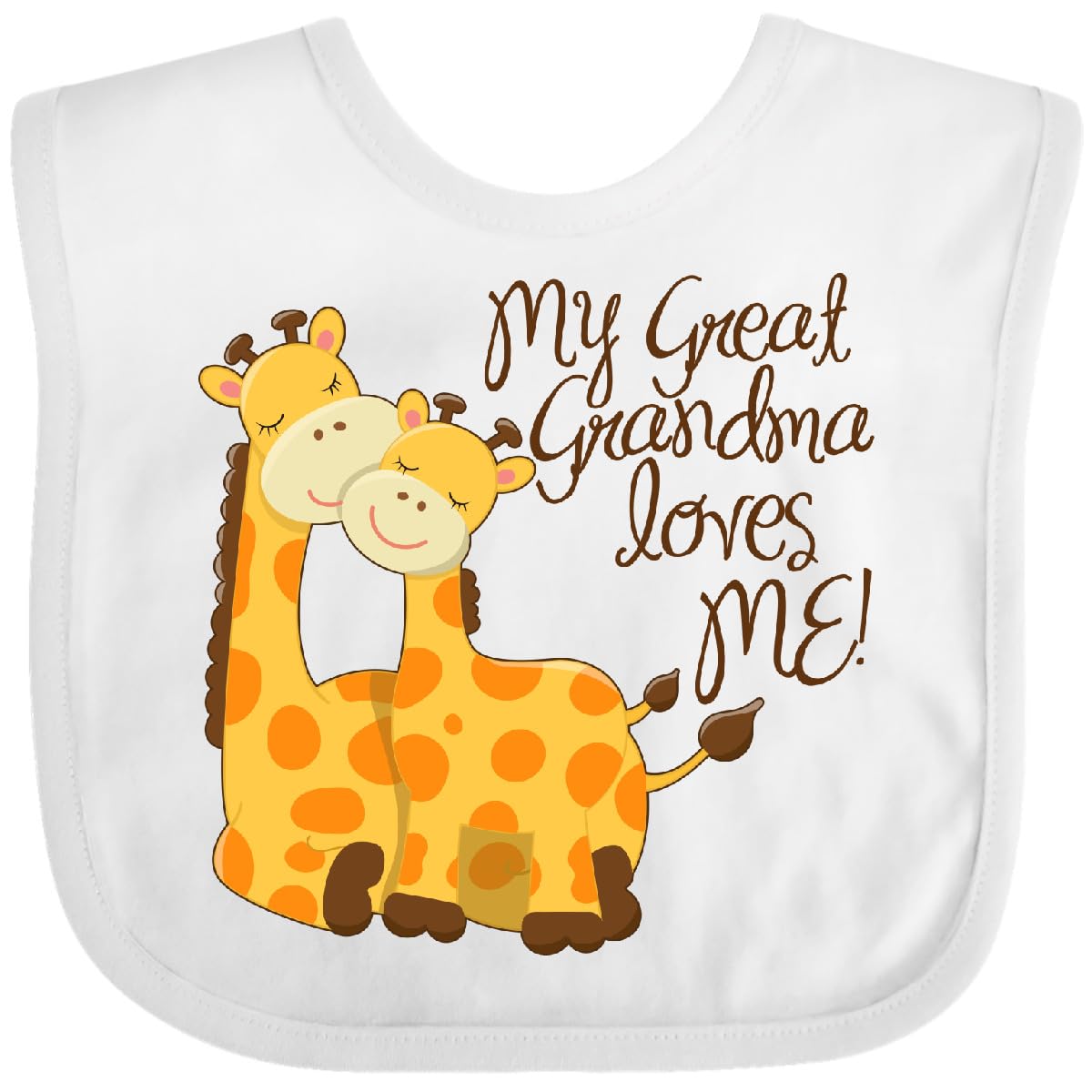 inktastic My Great Grandma Loves Me Baby Bib