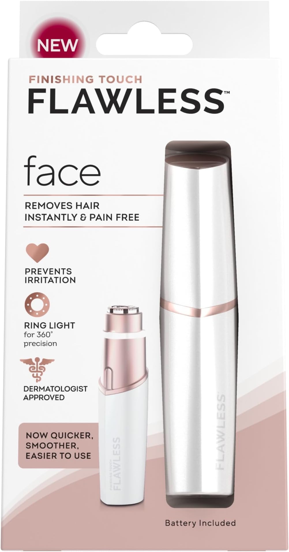 Flawless Finishing Touch Women's Painless Hair Remover (White)
