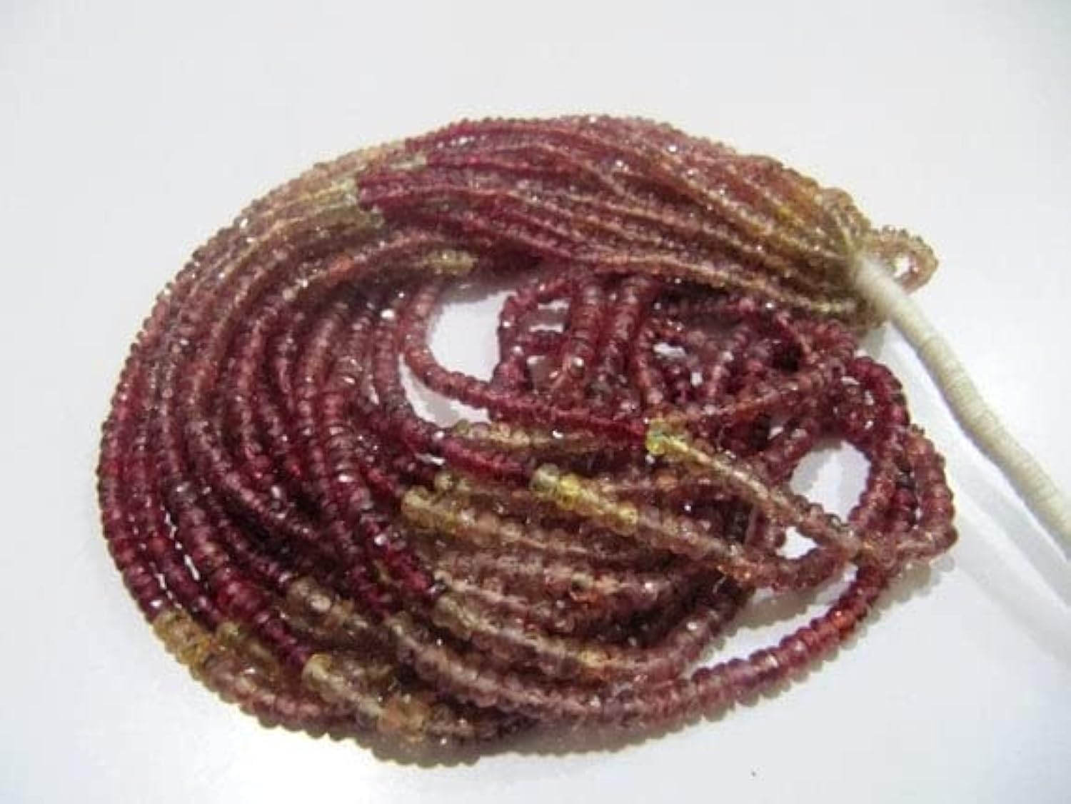 Multi Sapphire Beads en perles de saphir multicolores rondelle facettée 3mm pour bijoux