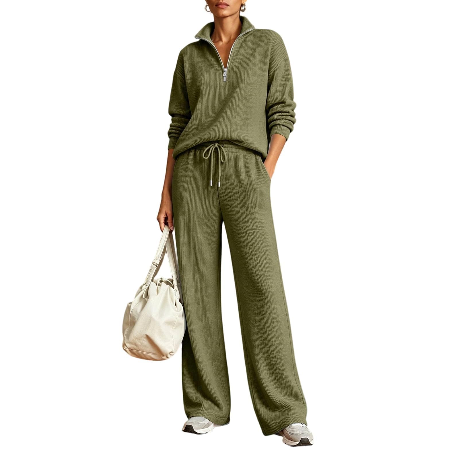 Chándal para mujer, algodón, pierna ancha, conjunto de deportes, ropa de