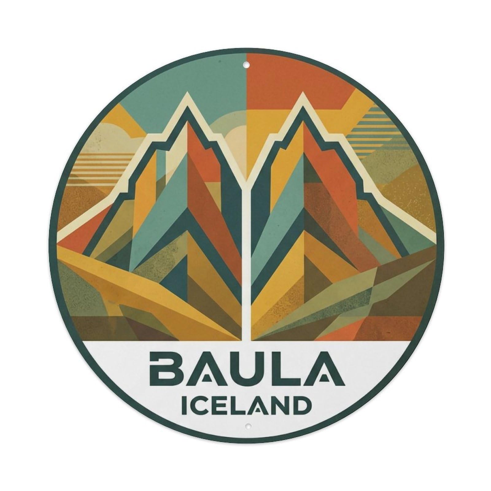 Fqnyr Style Metal Tin Sign Vintage Travel Baula Iceland Twin