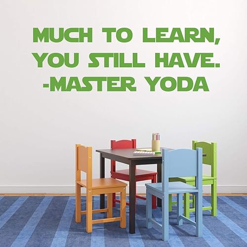 Miniatura 7 de Yoda Wall Quote Vinyl Decal for Baby Nursery, Boy or Girl Bedroom, School Classroom, or Playroom  'Much to Learn You Still Have' Lettering  Small,