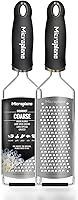 Vista 7 de Microplane Gourmet Series - Rallador de queso con mango suave al tacto (extra grueso, negro)