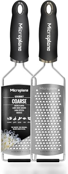 Microplane Coarse Grater with Non-Slip Rubber Feet