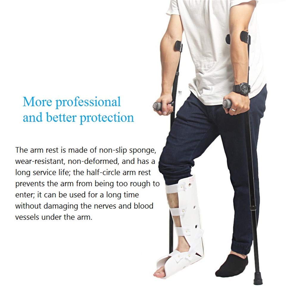 Gerrit Muletas de antebrazo con Soporte Ajustable, Mango ergonómico y cómodo para la muñeca, Aluminio liviano, Resistente para Adultos estándar y Altos