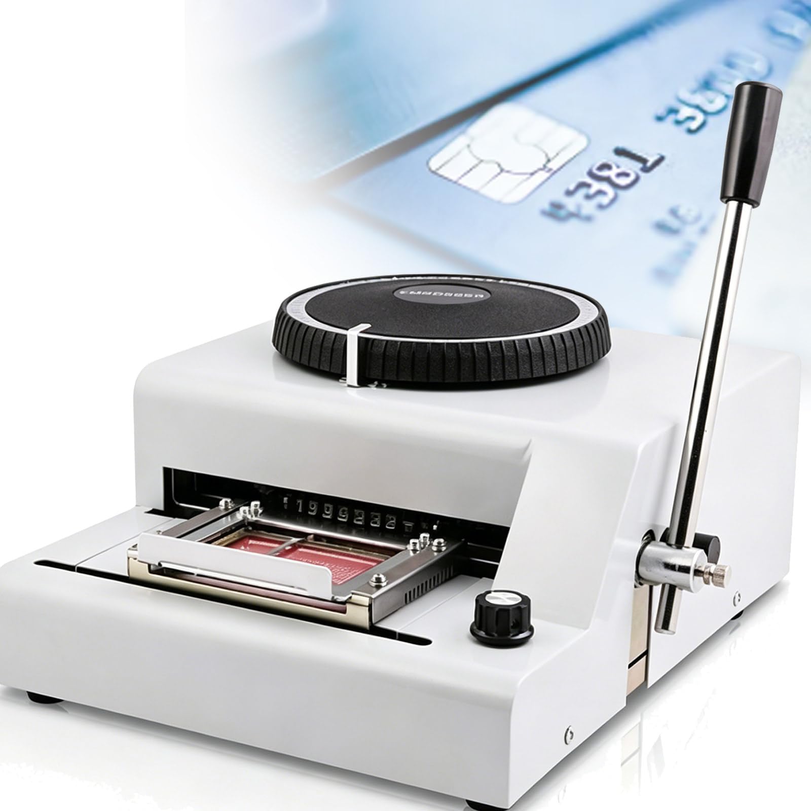Osnzyc Manual Embossing Machine for PVC Cards and Dog Tags, 72 Character Code Embosser Printer for Membership Cards, Pet Tags and Nameplates