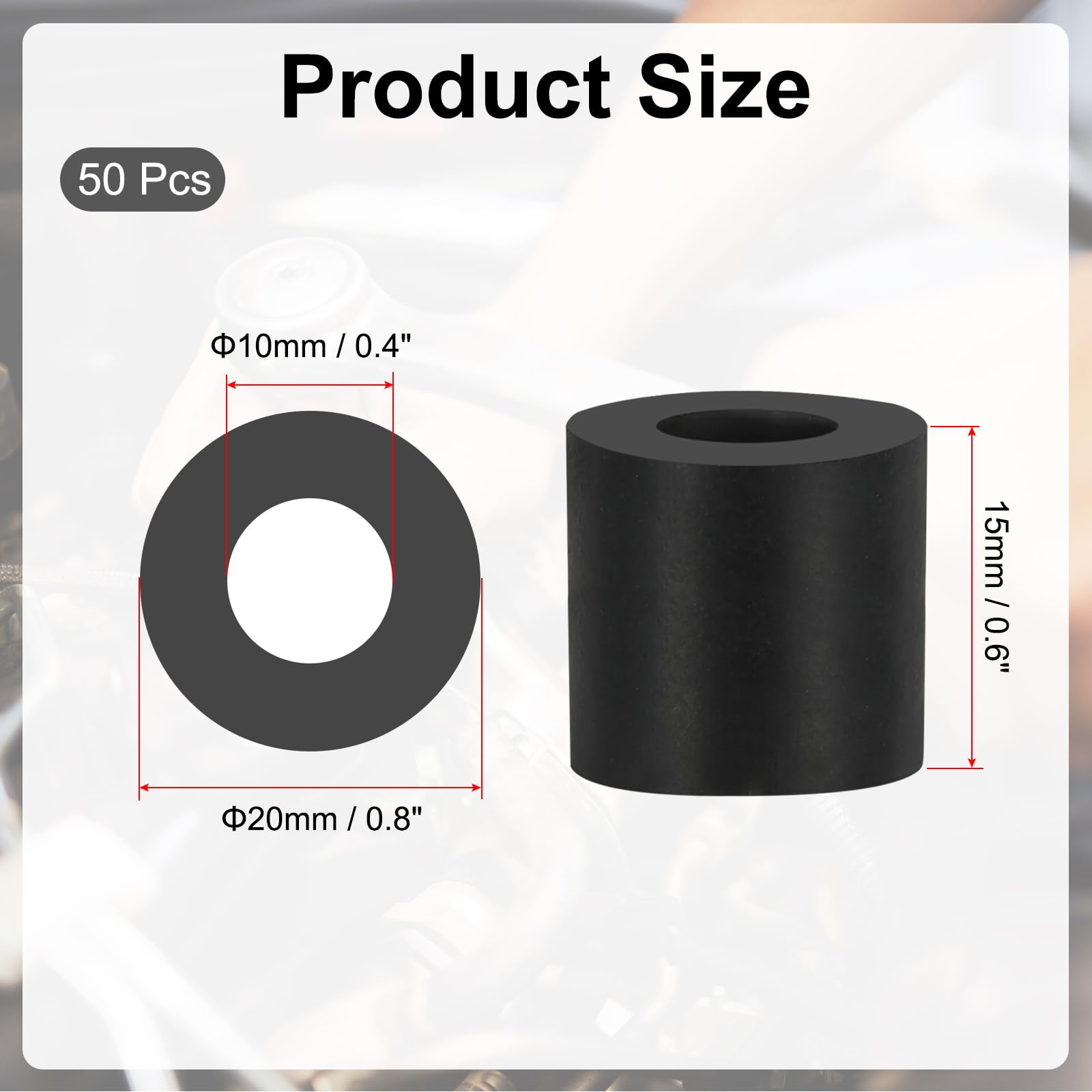 PATIKIL Multi Purpose Rubber Spacer - Image 2