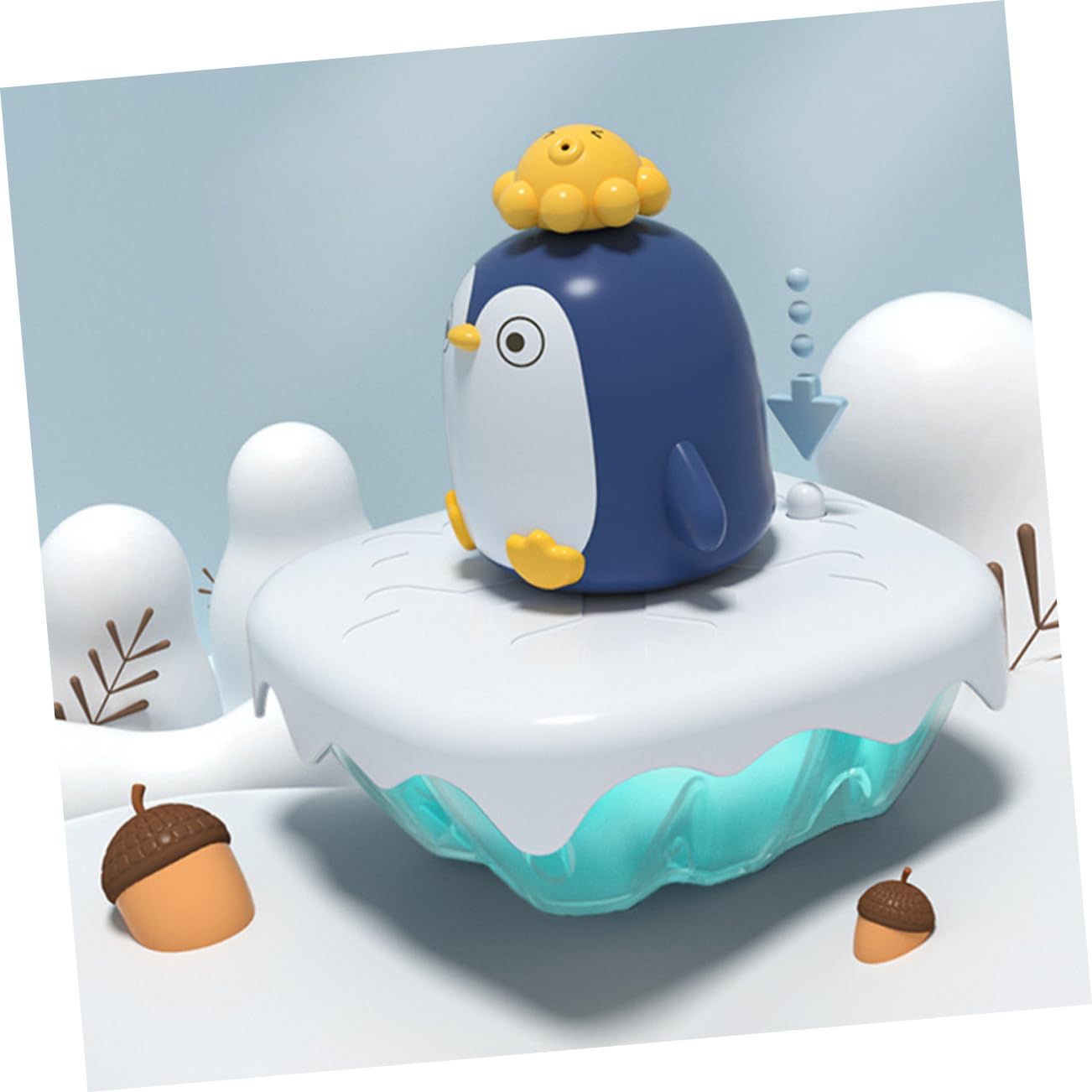 Juguete de Baño Pingüino Rociador Eléctrico Abs 1 Juego