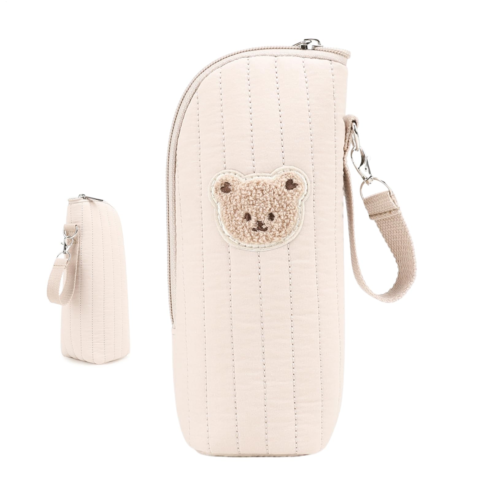 Bottle Bag for Daycare, Baby Bottle Cooler Bag with Bear Design, Thermal Tote for Nursing Mom Travel Storage Preservation Transport Breast Milk Food Outdoor