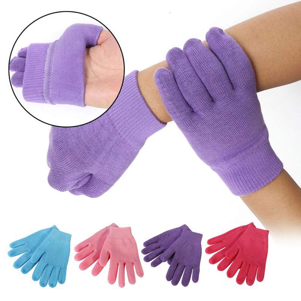 1Pair Gel feuchtigkeitsspendende Spa-Handschuhe aus weicher Baumwolle mit thermoplastischem Gel Repair und Heilung Ekzem Cracked trockene Haut Kosmetik