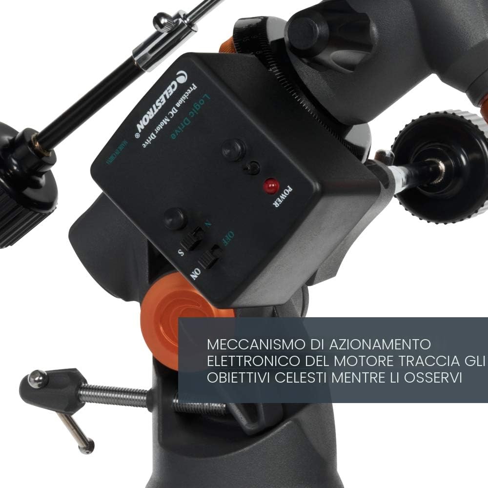 Celestron 31051 AstroMaster 130EQ Telescopio riflettore newtoniano a motore, blu scuro