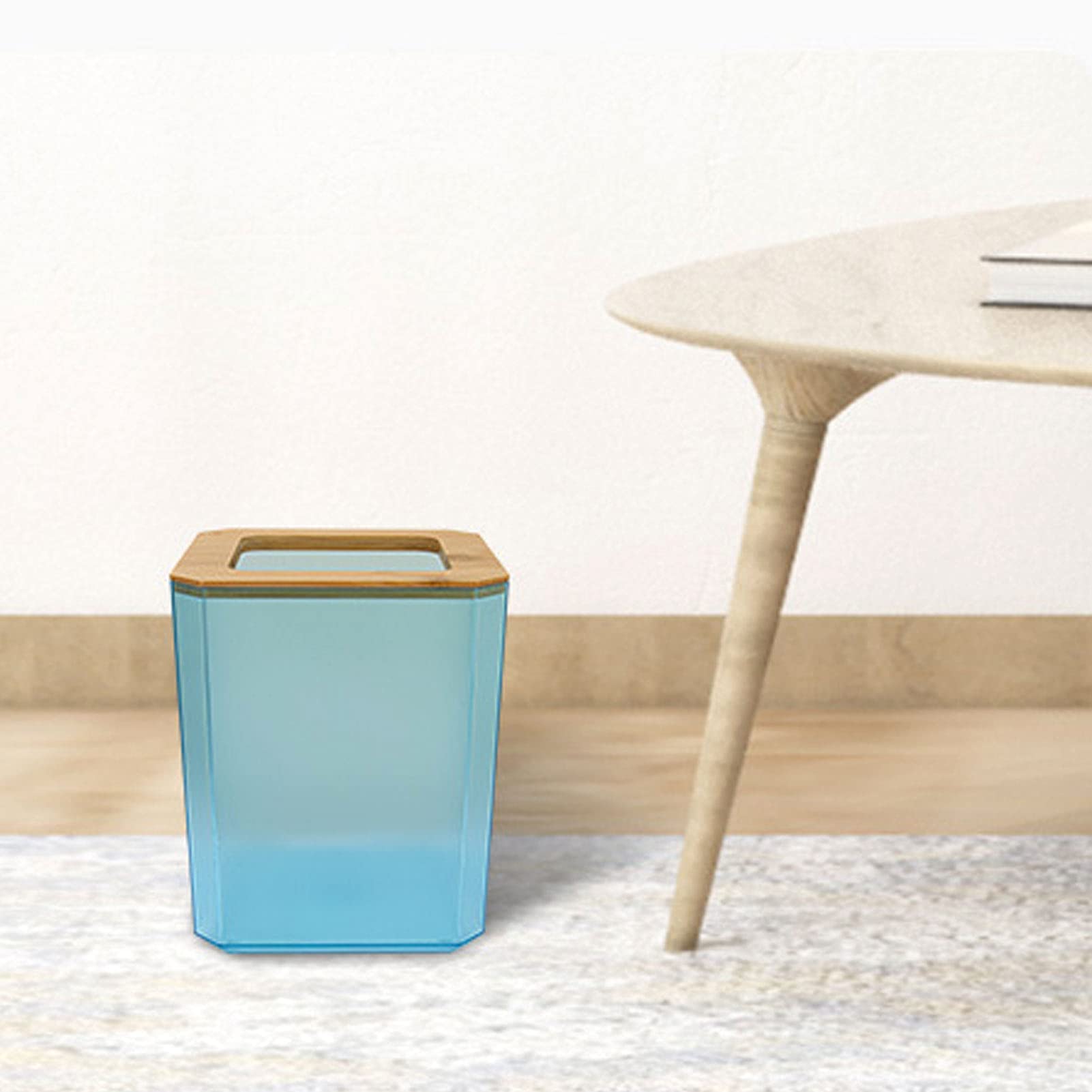 Juego De Accesorios De Baño De 7 Piezas, Juego De Baño De Madera, Soporte Para Cepillo De Dientes, Taza Para Cepillo De Dientes, Dispensador De Jabón, Jabonera, Soporte Para Cepillo De Baño (Blue)