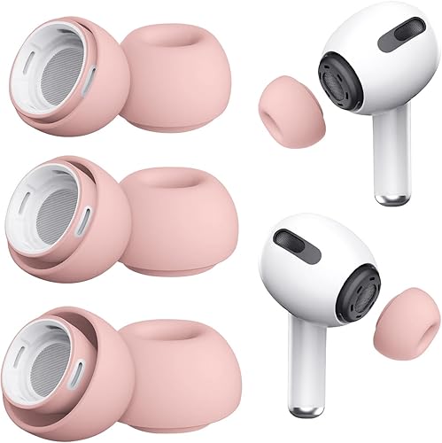 Janient 3 pares de almohadillas de repuesto para Airpods Pro 12, puntas de goma de silicona con orificio de reducción de ruido para Airpods de 1 y 2