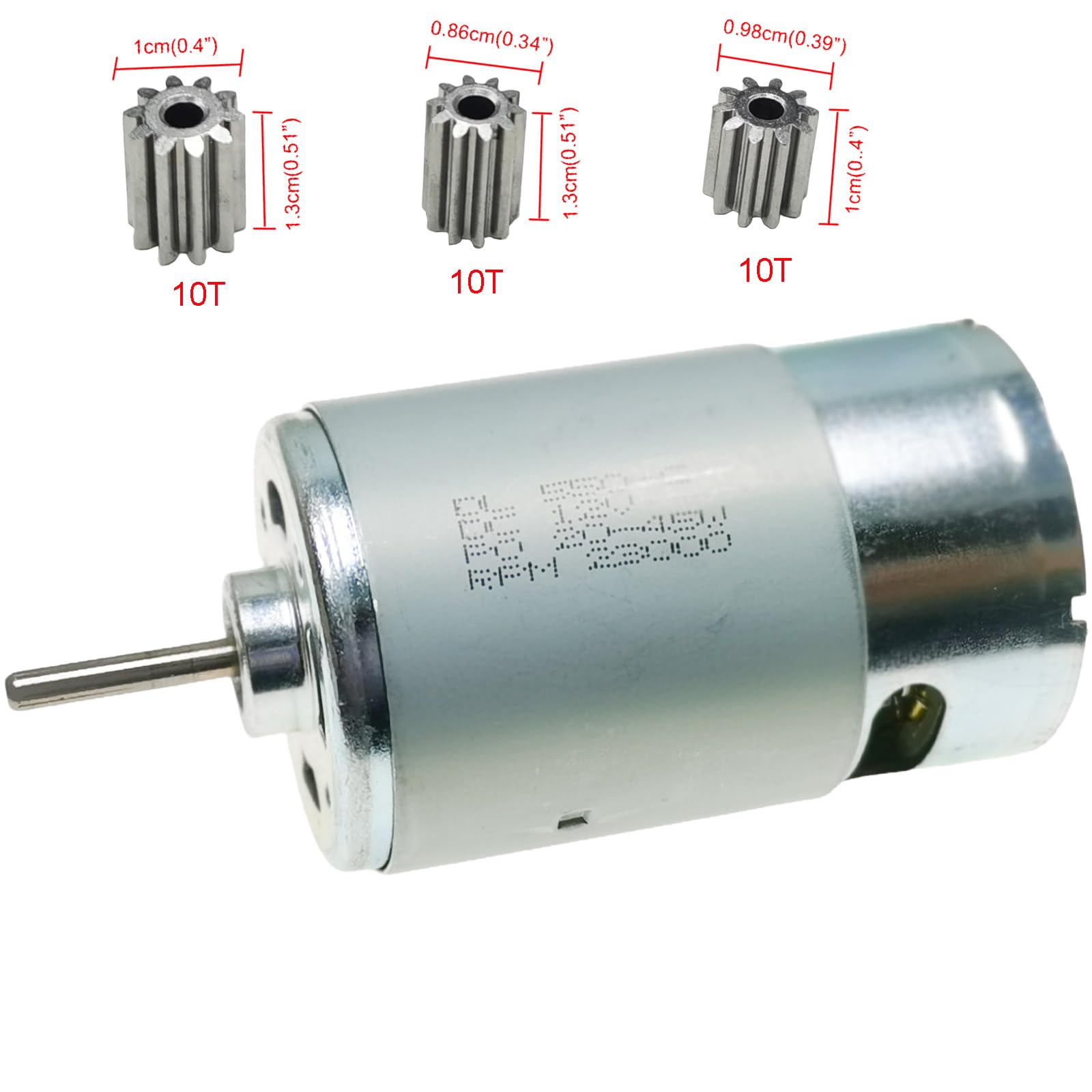 12V DC Motor Speed Controller Powered Wheels Motor Upgrade Kit High Torque Electric Motor Parts for a 12v Trax Replacement Wheels Parts 550 Motor Gear for Ride On Toys Car (1PCS 550 12V 23000RPM)