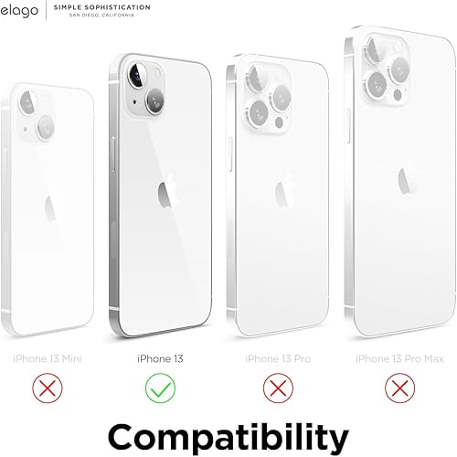 Miniatura 6 de elago Compatible con iPhone 13, funda de silicona líquida, funda protectora de cámara de cuerpo completo, a prueba de golpes, funda delgada para