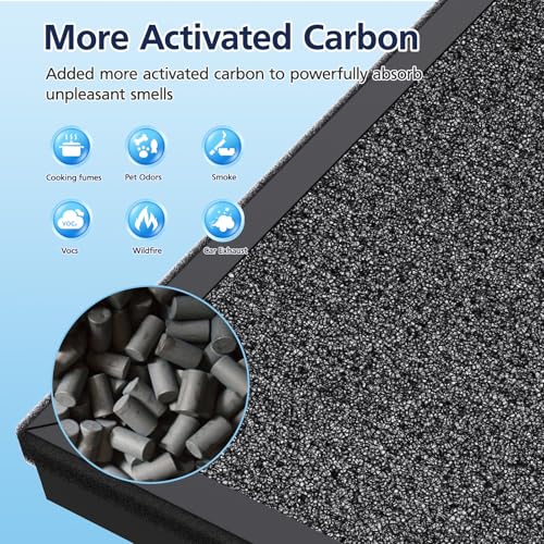 Image of HAP605 Air Purifier Replacement Filters for FreAire HAP605 HAP607 and for XenonLab HAP605 HAP607 Air Purifier, 3-in-1 HAP607 Efficient Air Filter with Activated Carbon for Home, 2-Pack