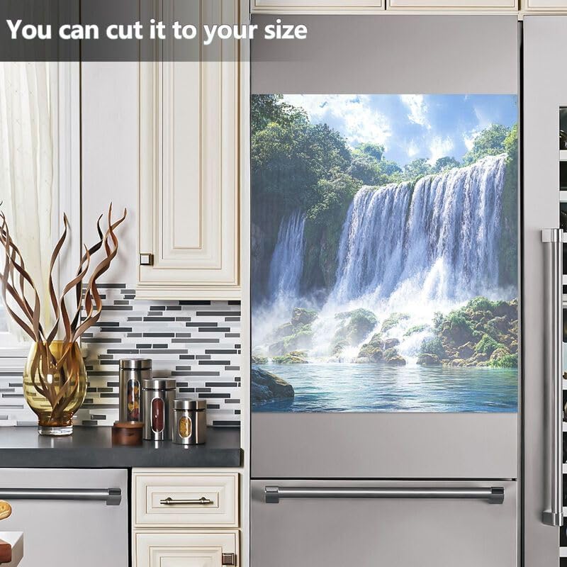 Majestic ウォーターフォール ビュー 食器洗い機 磁気カバー 冷蔵庫 洗濯機 ドアカバー かわいい農家の装飾、高さ26 x