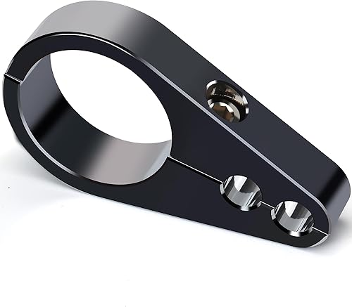 Miniatura 9 de MoKitDora 1" Abrazaderas de manillar de motocicleta o abrazadera universal de montaje de línea de freno de embrague y acelerador de orificio doble