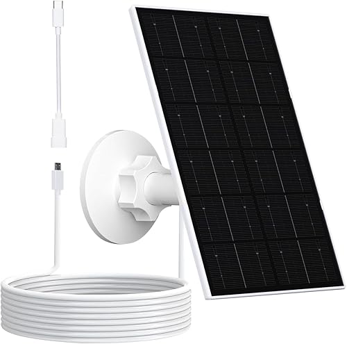 Miniatura 1 de Panel solar de 4 W para cámara de seguridad, cargador solar USB-Cmicro USB para cámaras de batería recargable, IP66 impermeable, montaje ajustable