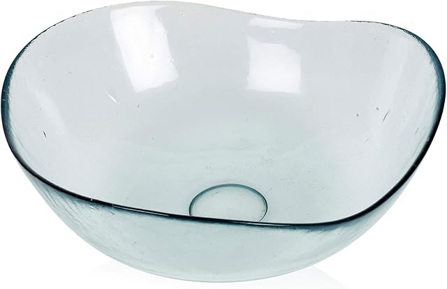 URBNLIVING Unique Shaped Glass Fruit Veg Centerpiece Salad Display Bowl Serving Dish