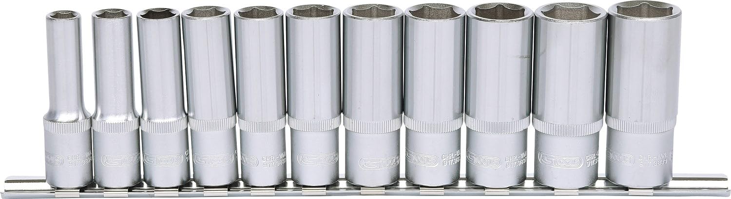 KS Tools 911.0611 3/8-inch Classic Hex Socket Set Deep (11 Pieces)