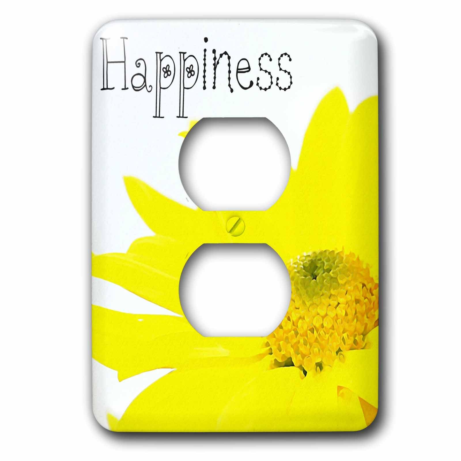 Fleur jaune cache de sortie 3dRose LSP_48658_6 pour illuminer votre salon moderne