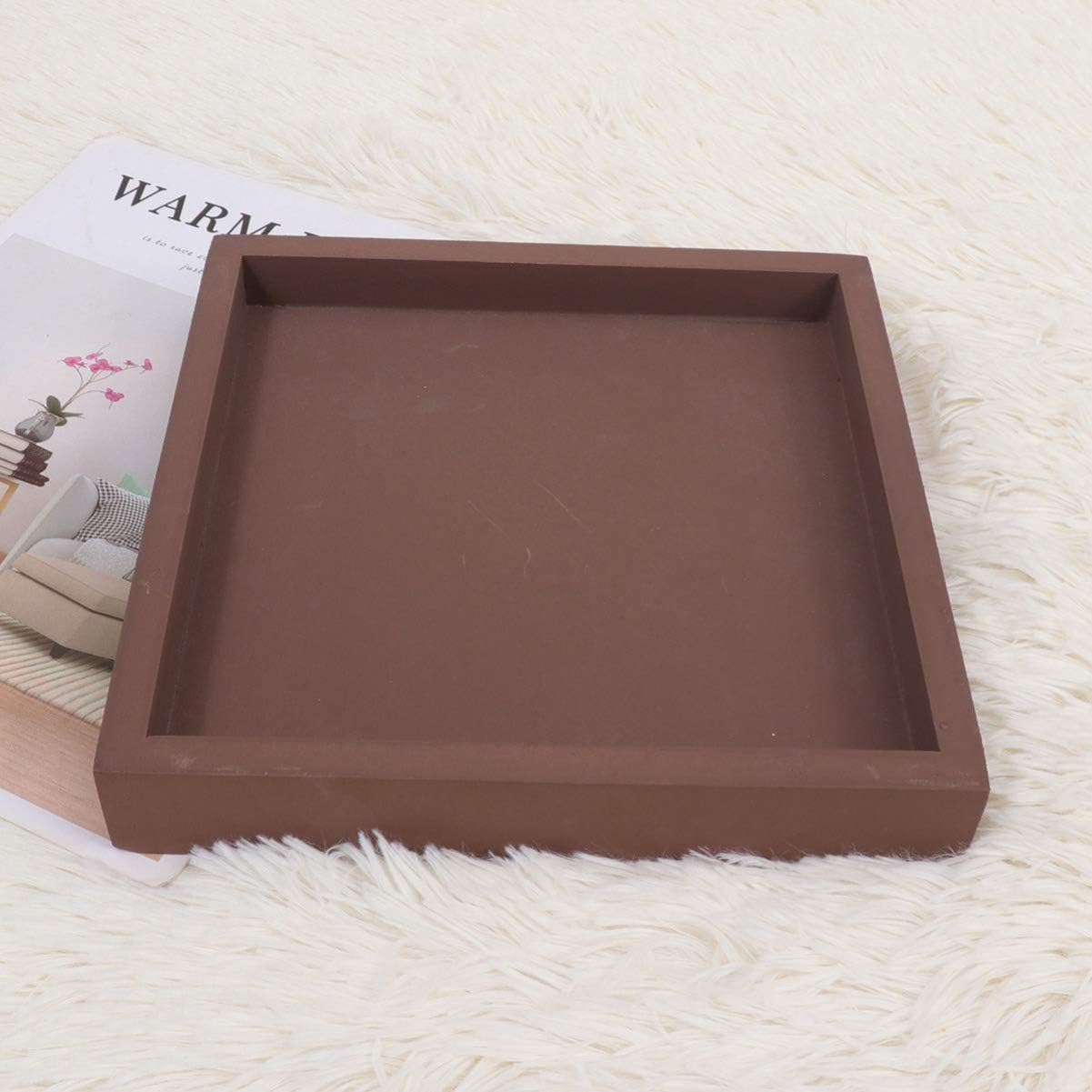 Cabilock Plant Saucer Plastic Plant Tray Flower Pot Saucer for Indoors Accessories Coffee Interior 20x20cm