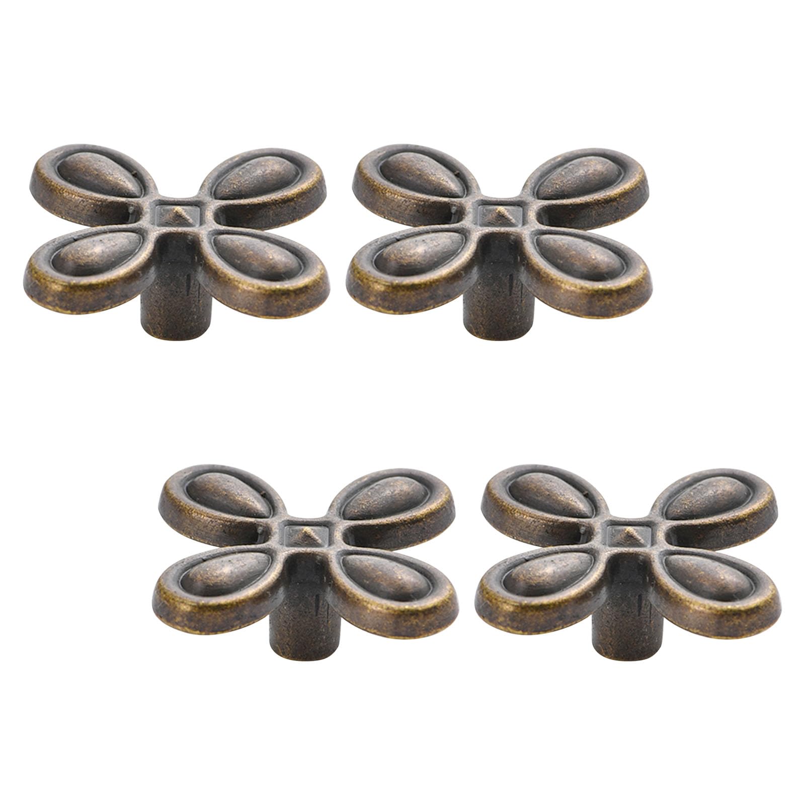 Tertioi Green Bronze 1 Vintage Bronze Finish Metal Mixture Drawer Pulls Flower Design Hardware Cabinet Wardrobe Metal Mixture Furniture Hardware