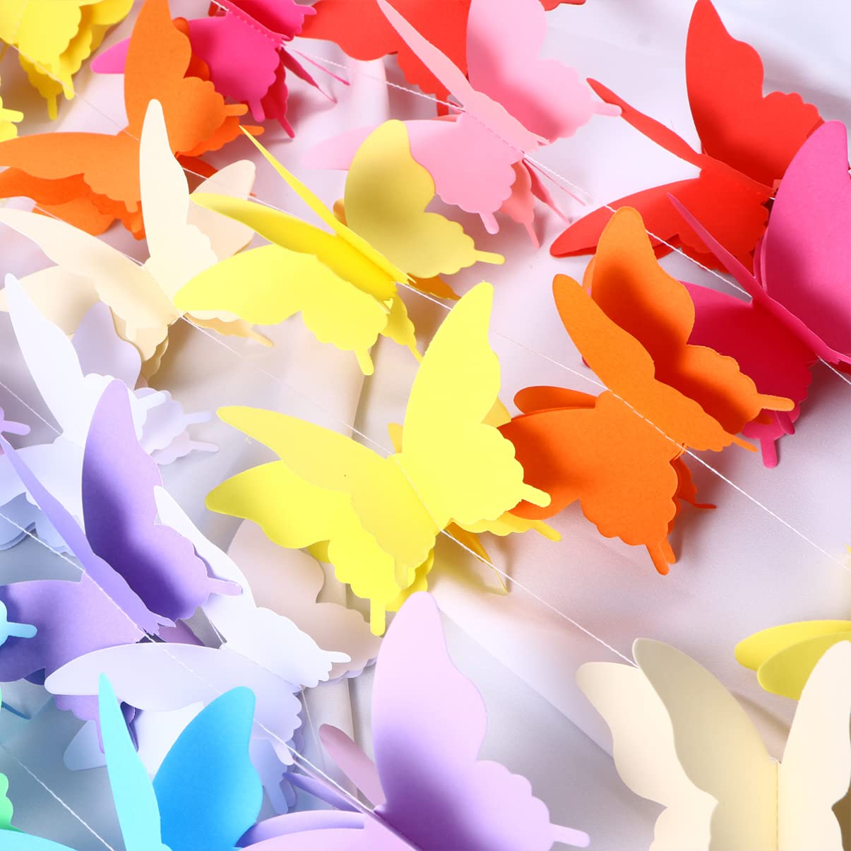 Sharelove Ghirlanda Di Farfalle Oro Specchio | 18 Pezzi 3D In Carta, Lunga 2 Metri | Decorazione Per Feste, Compleanni, Matrimoni, Baby Shower