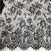 Sewing Supplies Subtle & Soft Lace Eyelash Chantilly Lace Fabric Piece 1.5x3 Meters 2022 Soft Fabric(Black) #1