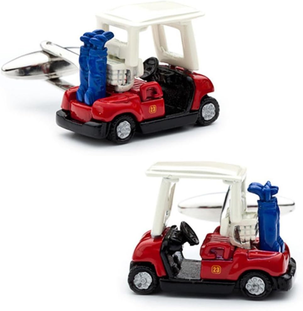 Enamel Golf Cart Cufflinks
