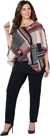 Catherines Womens Plus Size Dolman Sleeve Blouse and Tank Duet
