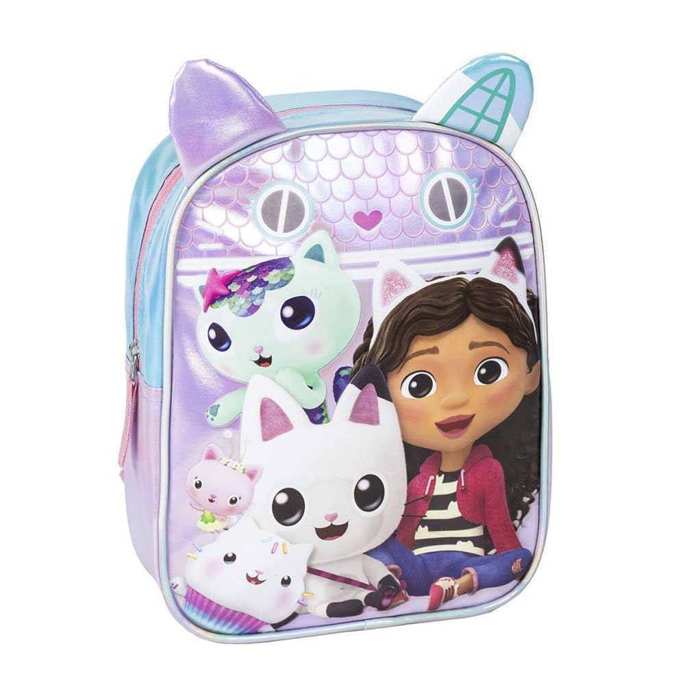 CERDÁ LIFE'S LITTLE MOMENTS Mochila Infantil Personaje Aplicaciones Gabby´S Dollhouse, Gabby's Unisex niños, Azul, Pequeña