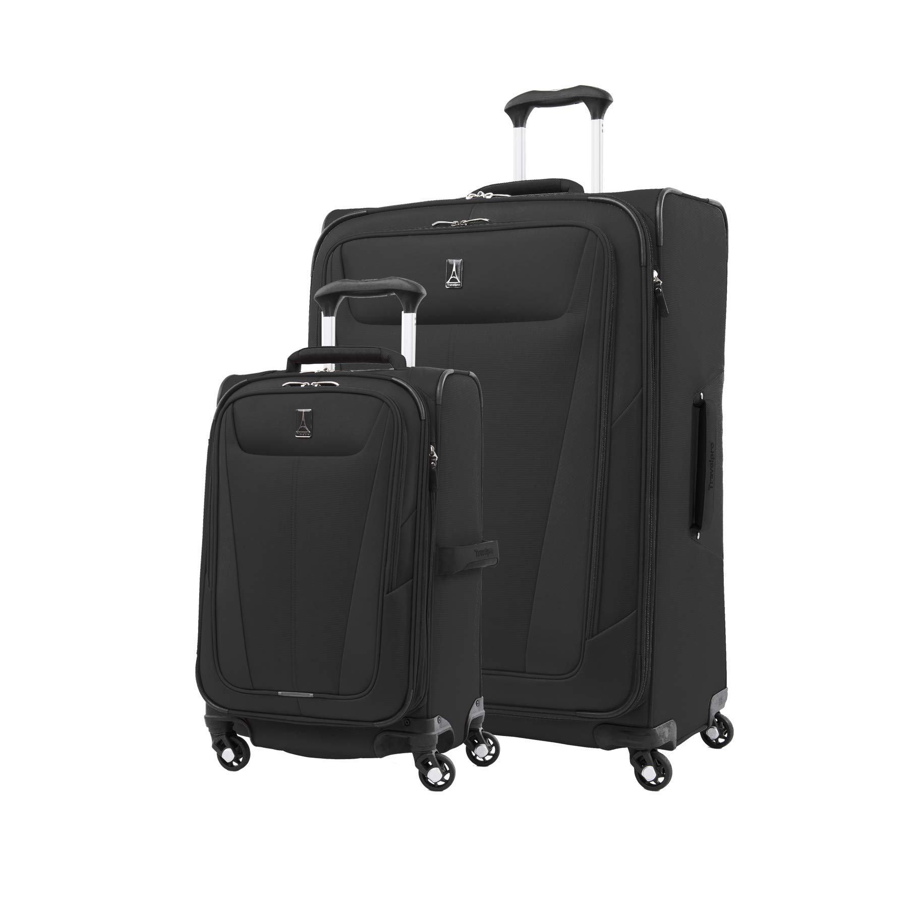 Travelpro Maxlite 5 Softside Expandable Luggage with 4 Spinner Wheels, Lightweight Suitcase, Men and Women, Black, 2-Piece Set (21/29)