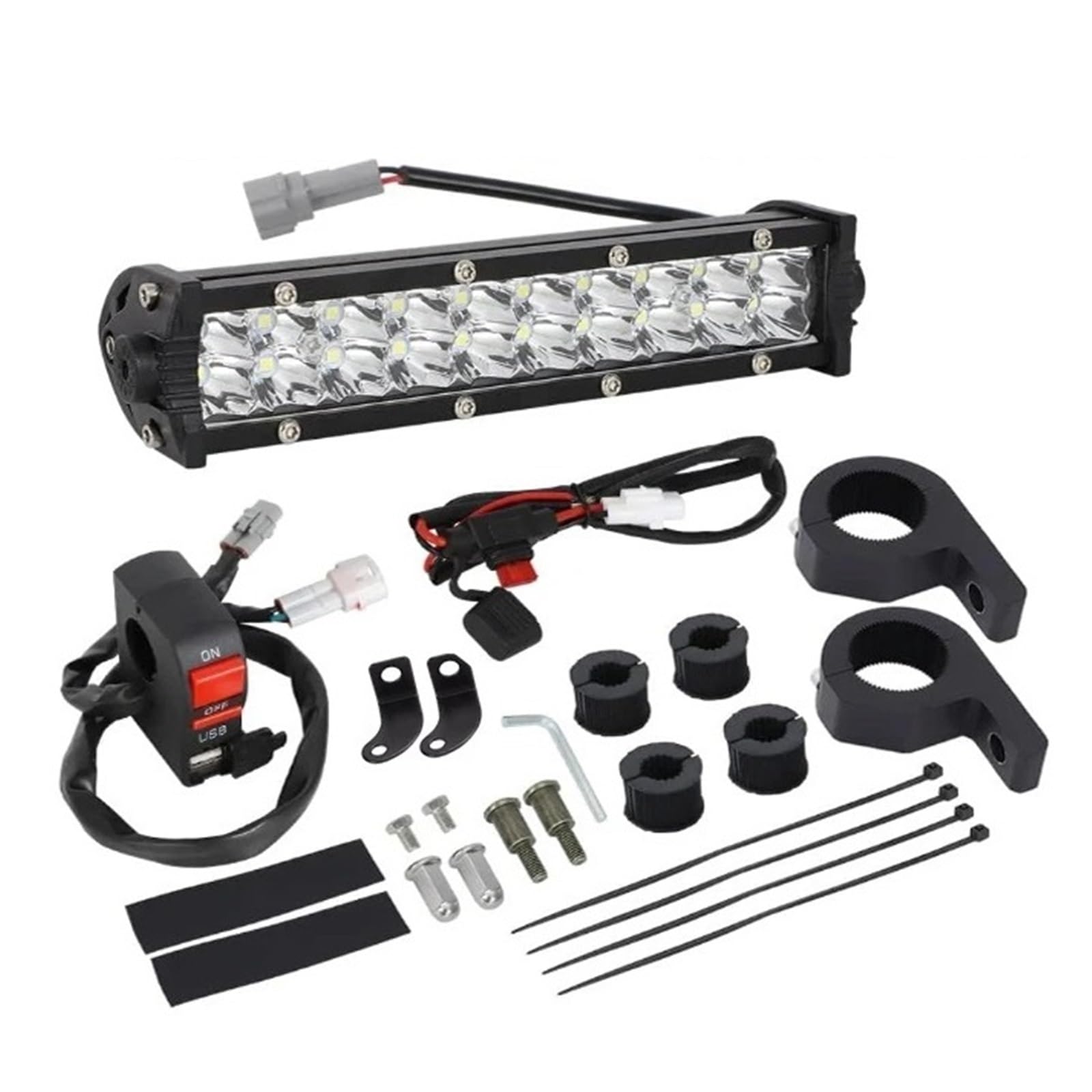 Moto Fari Stradali Spot Light Beam Per Suzuki RM125 RM250 1996 1997 1998 1999 2000 Kit 60W Manubrio Faro Moto Luce Barra Luminosa LED Set