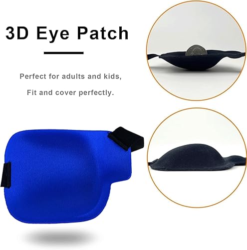 Vista 28 de Parche para ojos 3D, parches médicos para adultos y niños, parches para ojos perezosos para ambliopía 3D para ojo izquierdo Negro
