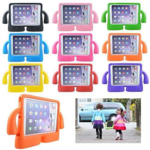 Capa iPad New iPad Air Infantil À prova de choque para crianças Suporte Braçinhos Rosa