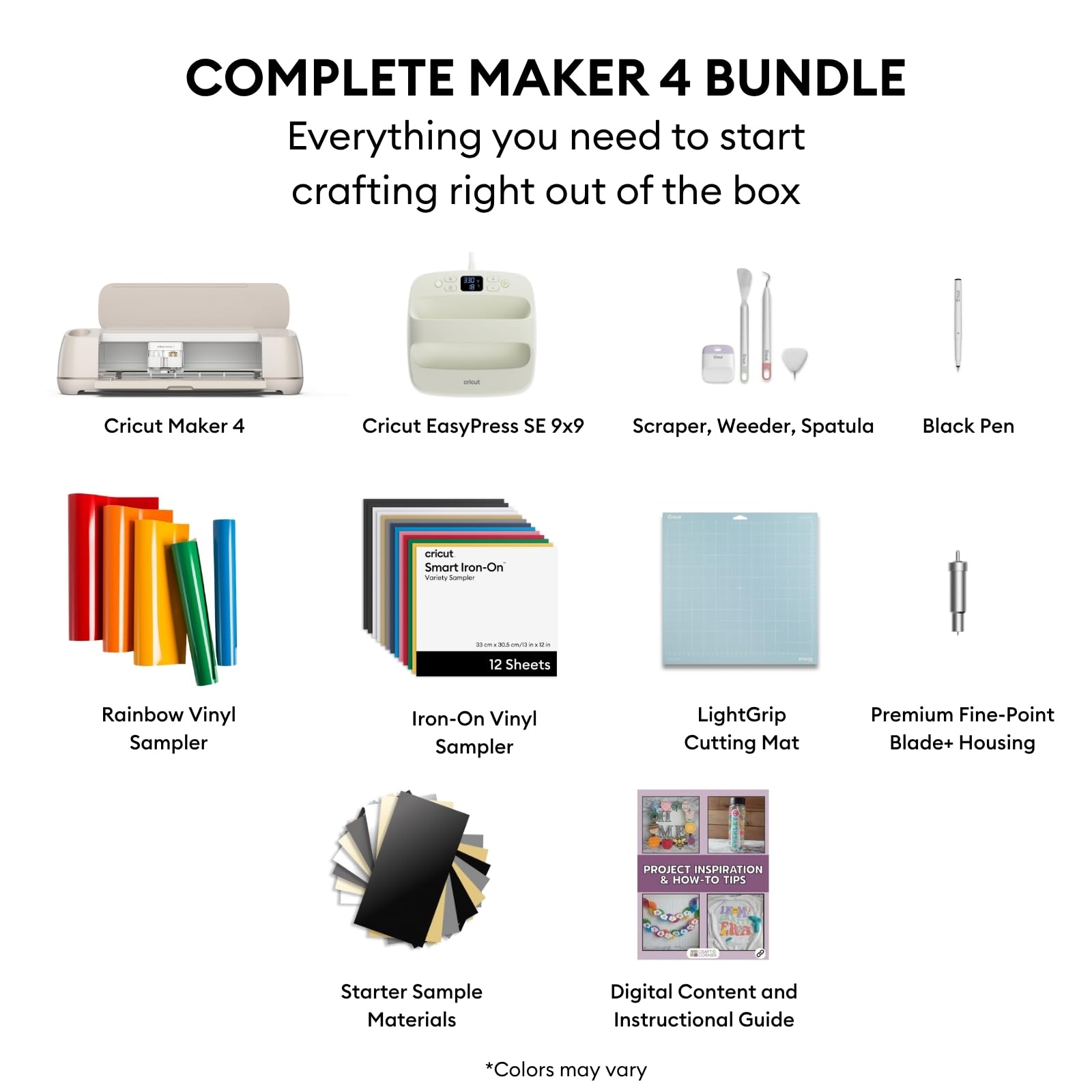 Cricut Maker 4 T-Shirt Making Bundle - Cutting Machine with EasyPress SE Heat Press Vinyl & Iron-On Kit for Custom Apparel Tote Bags & DIY Projects product thumbnail 3