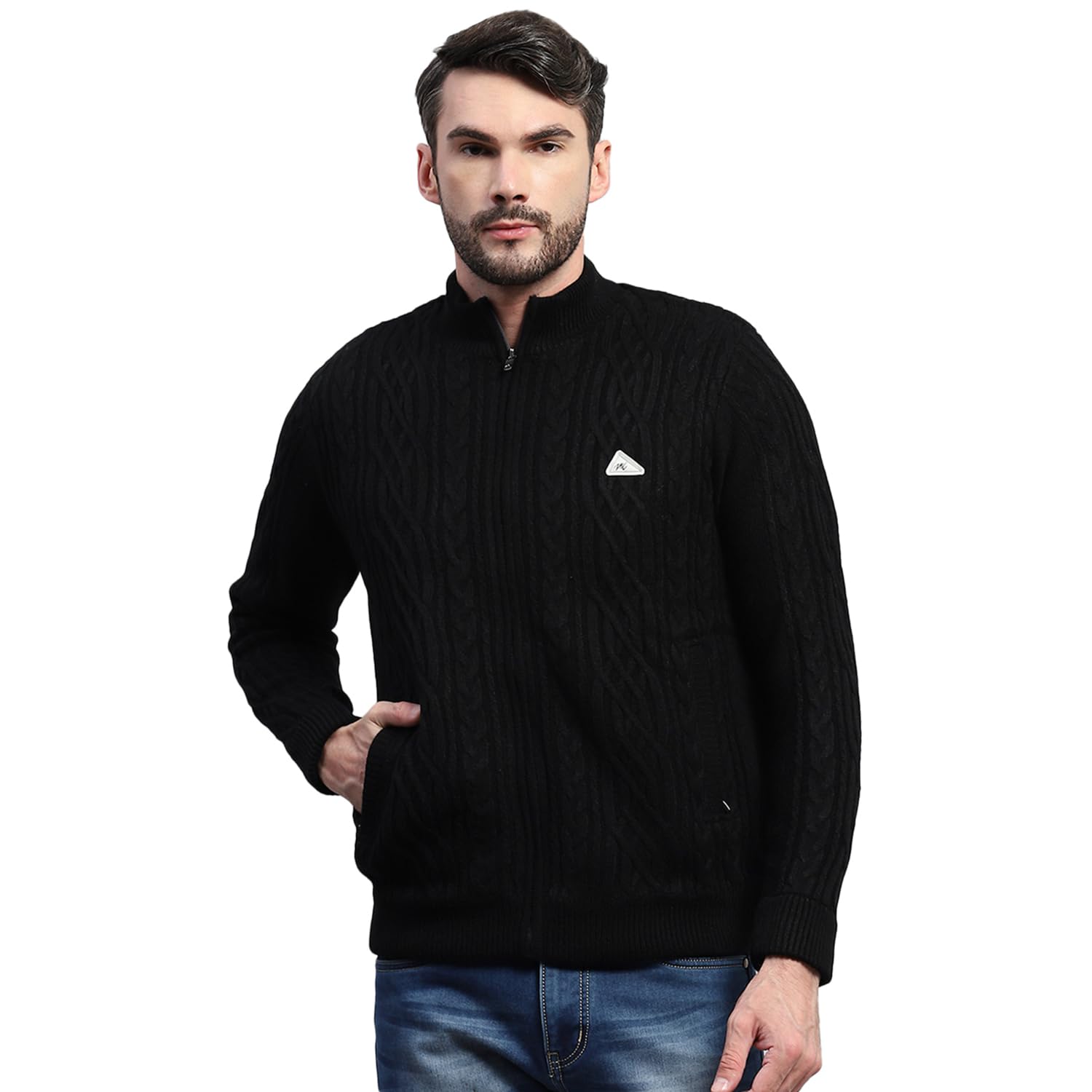 monte carlo Mens Self Design Mock Neck Full Sleeve Jacket (1243308JA)-picture-35