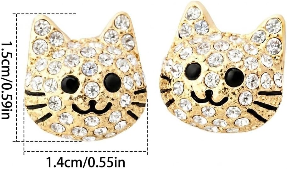 Dog Lovers' Earrings, Different Dog Breed Stud Earrings with Crystals, Rose Gold and Silver Tone - Party, Birthday, or Christmas Gift