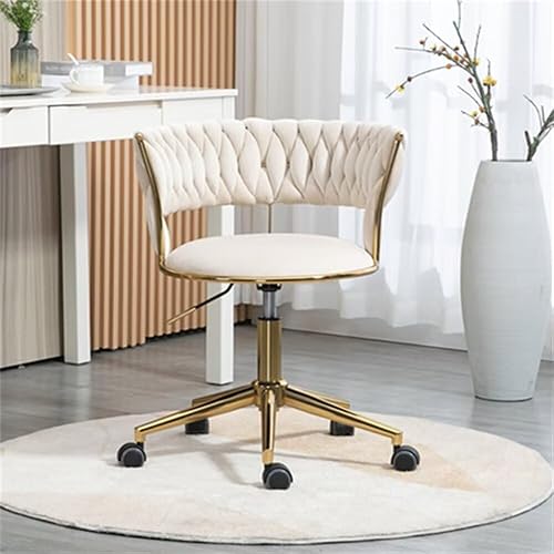 TRIPLE TREE Silla de oficina giratoria, altura ajustable, silla ejecutiva de escritorio ejecutiva para computadora con ruedas, silla de tocador
