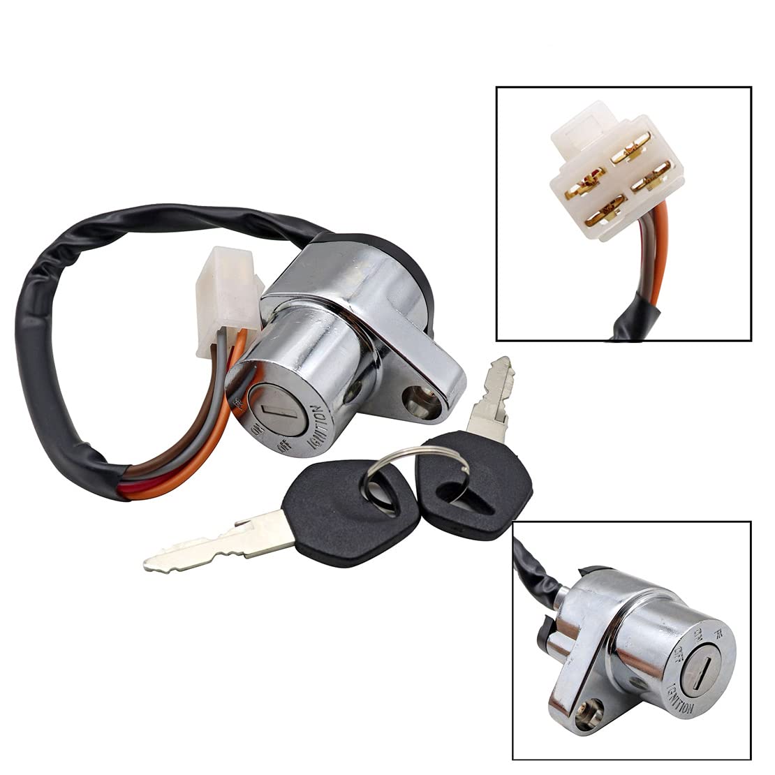 FZJDSD Ignition Key Switch Set Compatible with Suzuki VS800GL Intruder 800 1992-2004 Repalce 37110-38A04 37110-38A01 37110-38A02 37110-38A03