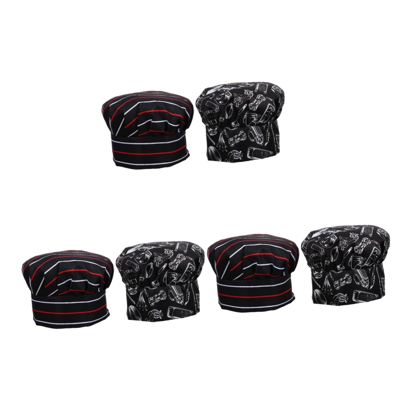FRCOLOR Gorro De Chef Unisex Cocina Profesional para Restaurantes Y Bares con Rayas