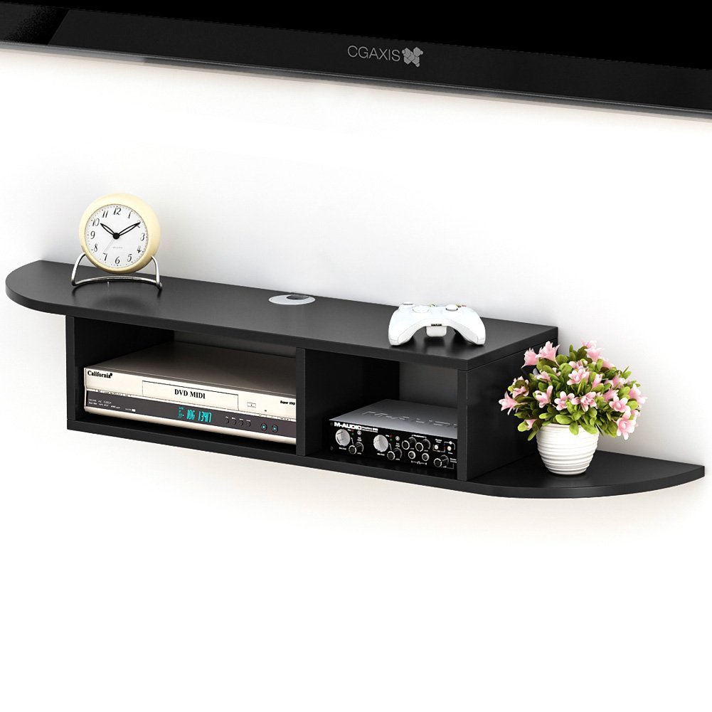 Buy Tribesigns 2 Tier Modern Wall Floating Shelf TV Console 43.3x9.4x7 inch for Cable Boxes